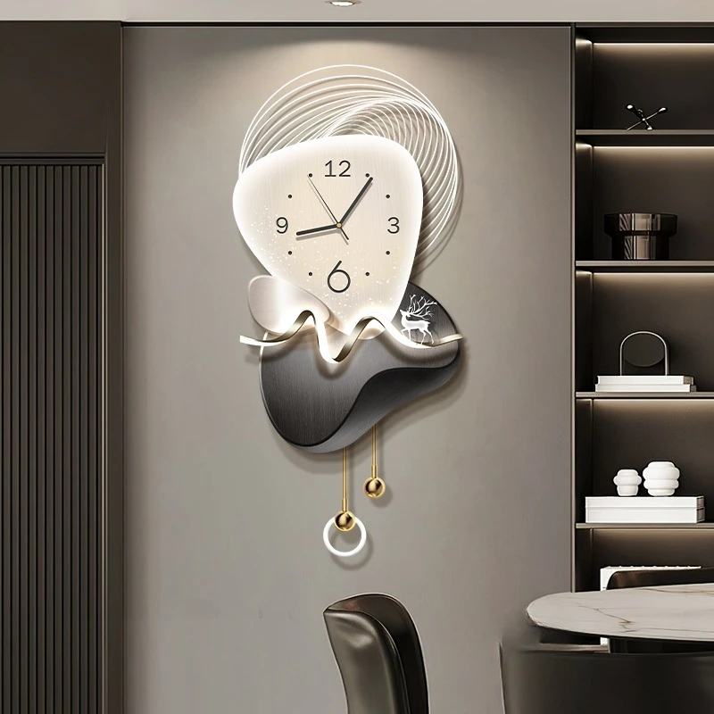 Abstract Creative TV Background Living Room High-end Wall Clock Modern Light Luxury Wall Clock Large Relojes De Pared Wand Deko