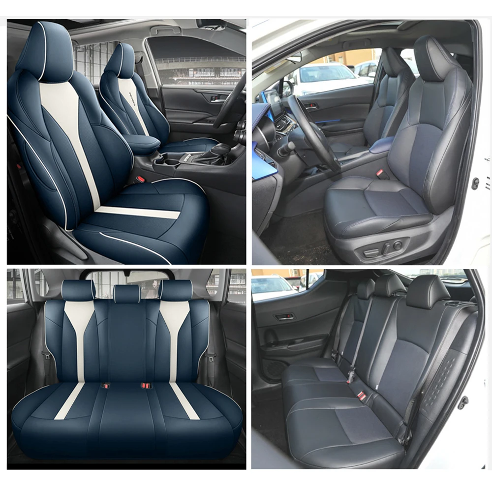 Full Surround Car Seat Covers For Toyota CHR 2018-2024 Front / Rear Vehicle Seat Cushion Luxury Original Design Auto Accessories