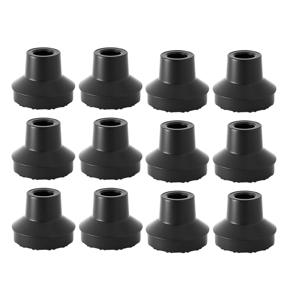 

12 Pcs Cane Tips to Keep Upright End Cap Replacement Anti-slip Heavy Duty Rubber