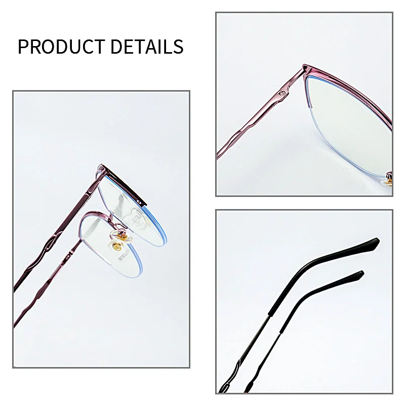 Chashma Frame Cat Eye Women Prescription Glasses Fashion Optical Eyewear Spectacles Lady Anti Blue Ray Degree Lenses