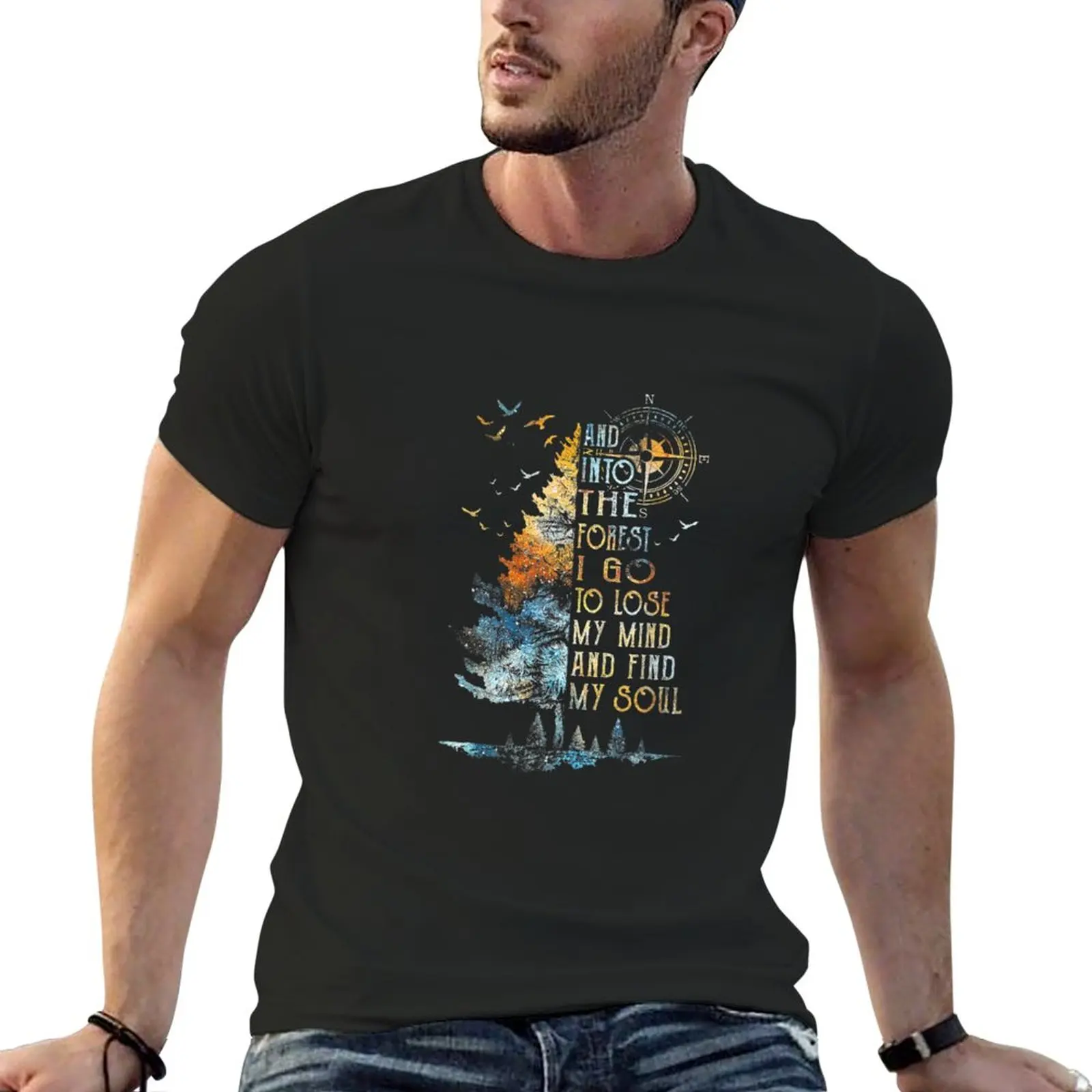 

New And Into The Forest I Go To Lose My Mind And Find My Soul T-Shirt heavyweights oversized custom shirt outfits for men