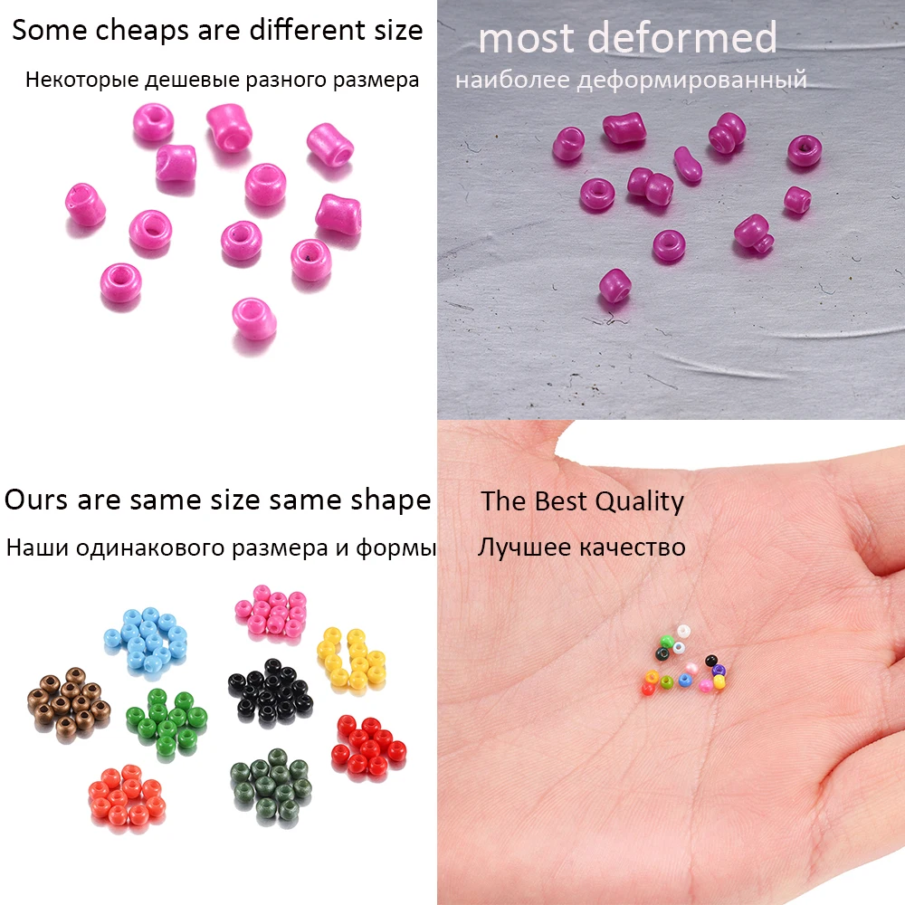 2mm Charm Glasperlen tschechische Glasperlen kleine runde lose Perle für DIY Schmuck machen Ohrringe Armband