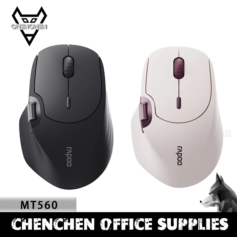 Rapoo Mt560 Gamer Mouse Paw3220 Multi Mode 2.4g Wireless Bluetooth Mouse Mice Lightweight Accessories Custom Gaming Laptop Gifts