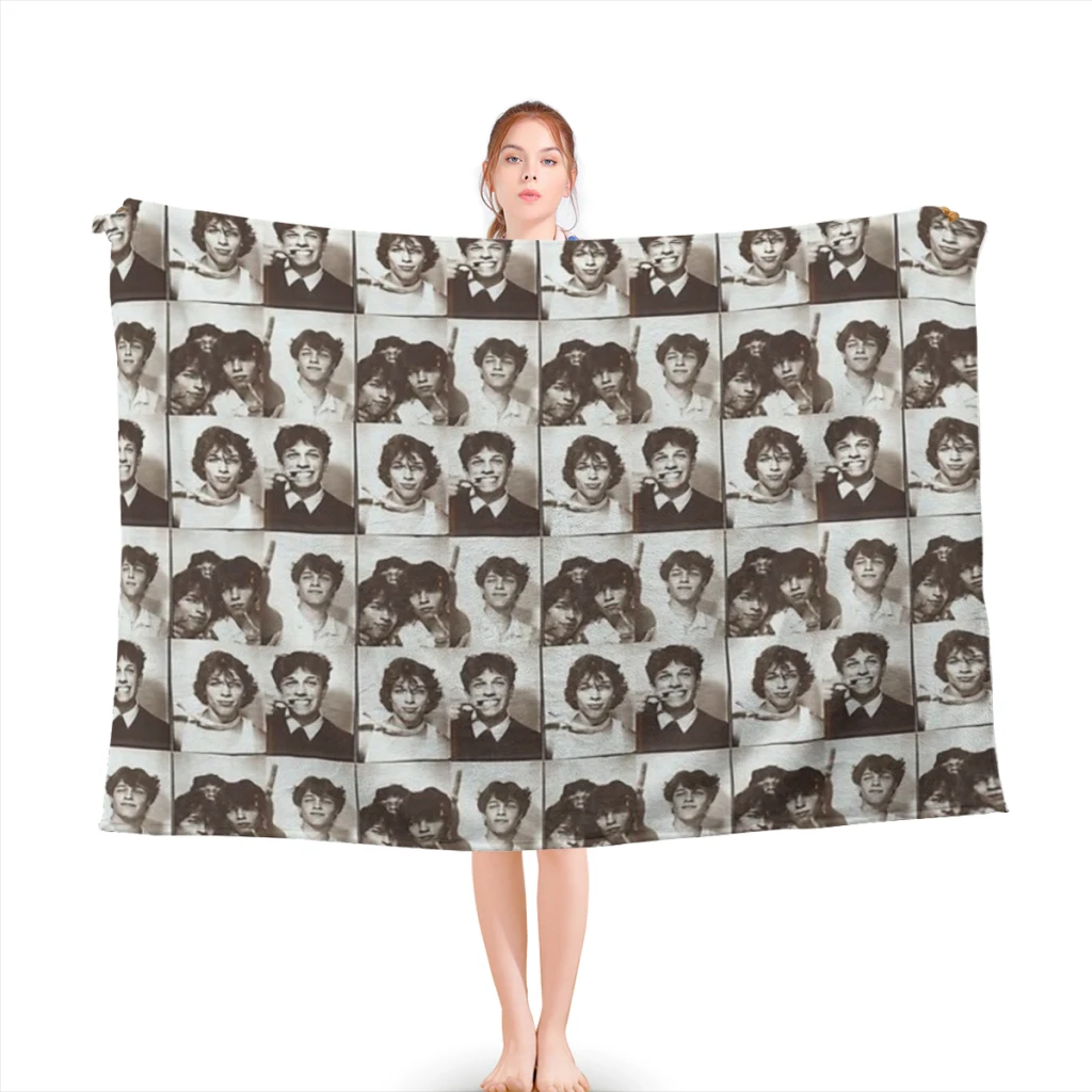 sturniolo triplets photo booth Blanket Style Home Textile Flannel Soft Throw Blanket Bedding Sofa Cover for Kids Gift