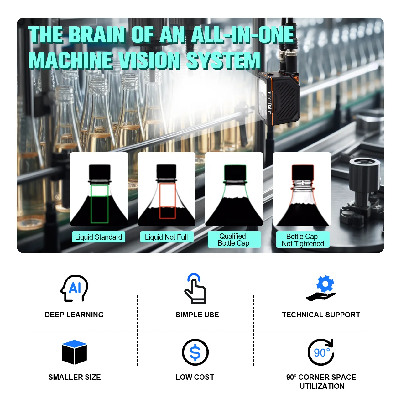 TCP Deep Learning 5MP 60fps AI Automation Machine Vision System hikrobot Smart Camera For Computer Vision Detection