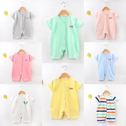 Ropa de algodón Unisex para bebé recién nacido, monos de unicornio para niña, monos de dibujos animados