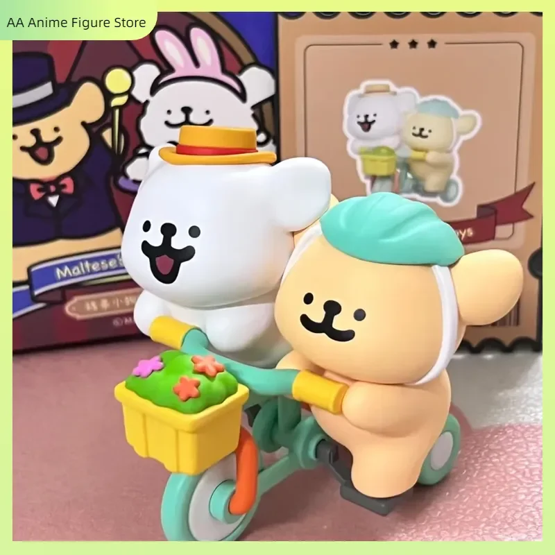 

For Fans Collector Toy Maltese Happy Moment Mystery Box Collectible Figurine Trendy Play Peripheral Desk Decor Surprise Gift