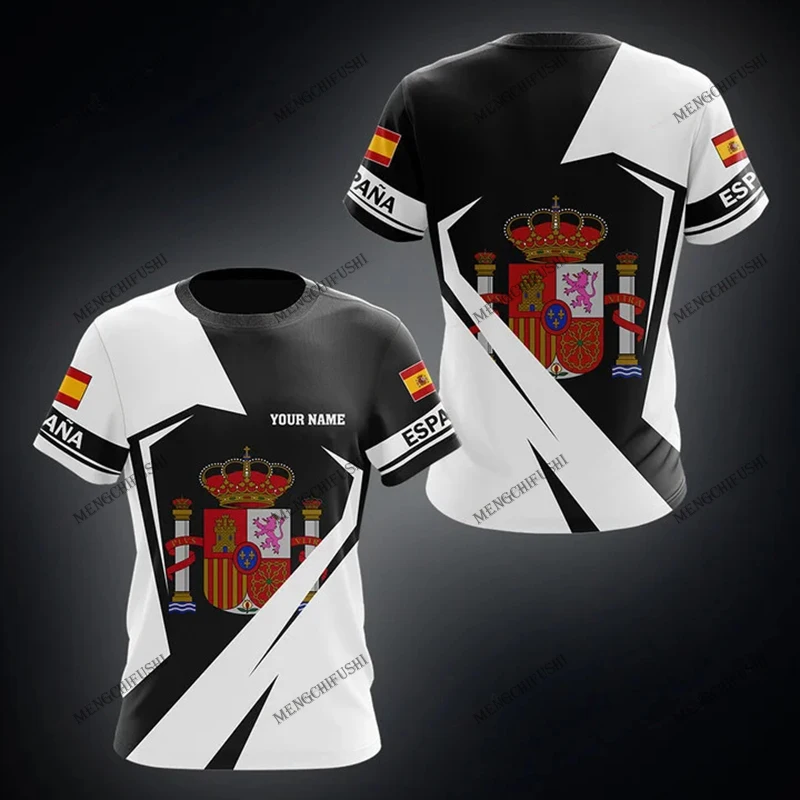

3D Printed Personalized Spain Symbol Jersey Summer Unisex Graphic T-shirts Casual Streetwear Tees Fast Dry Sportswear Pullover