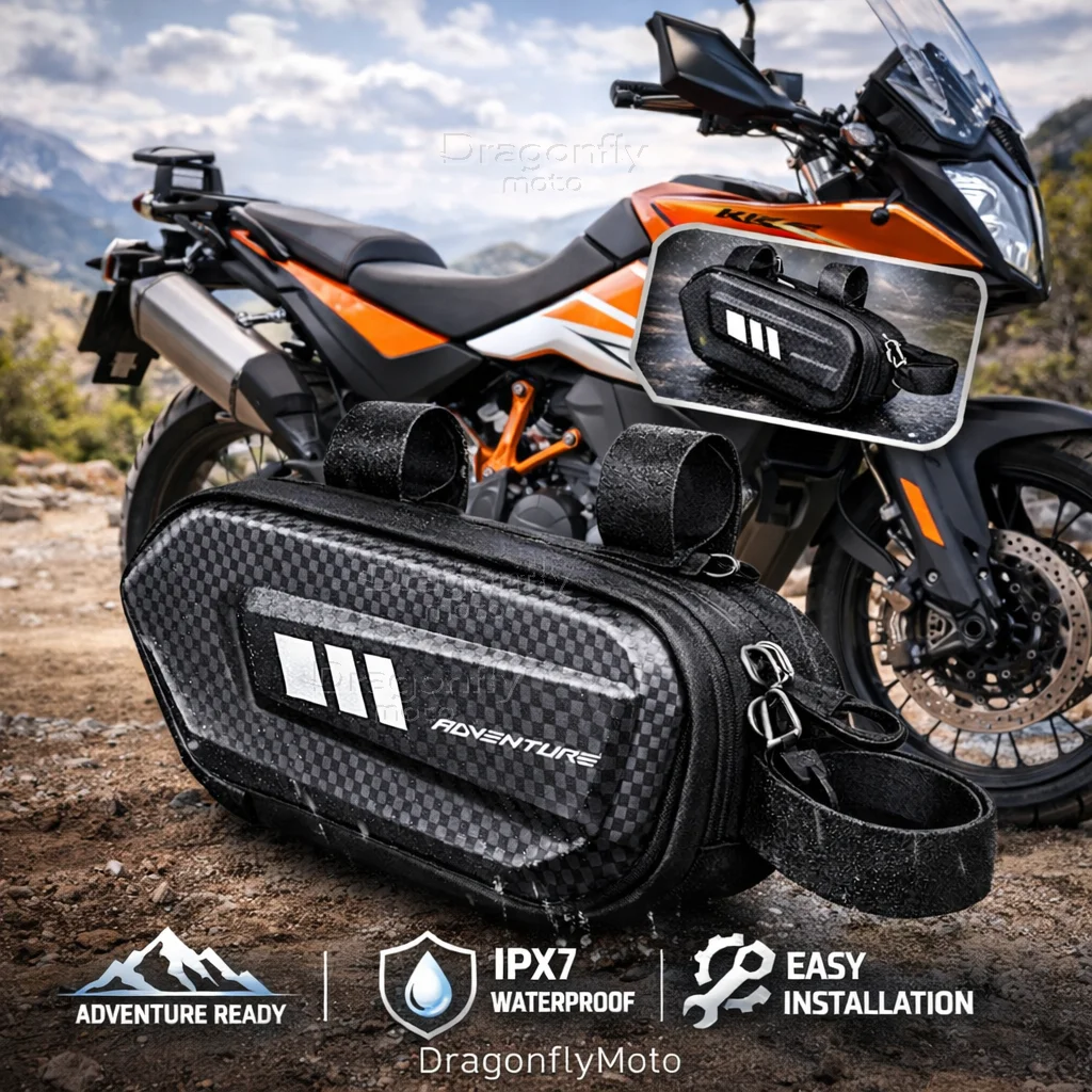 

Для мотоциклов KTM 390, 790, 1050, 1090, 1190, 890 ADVENTURE ADV, 1290: Боковая сумка с индивидуальным логотипом, водонепроницаемая, жесткая, для сиденья.