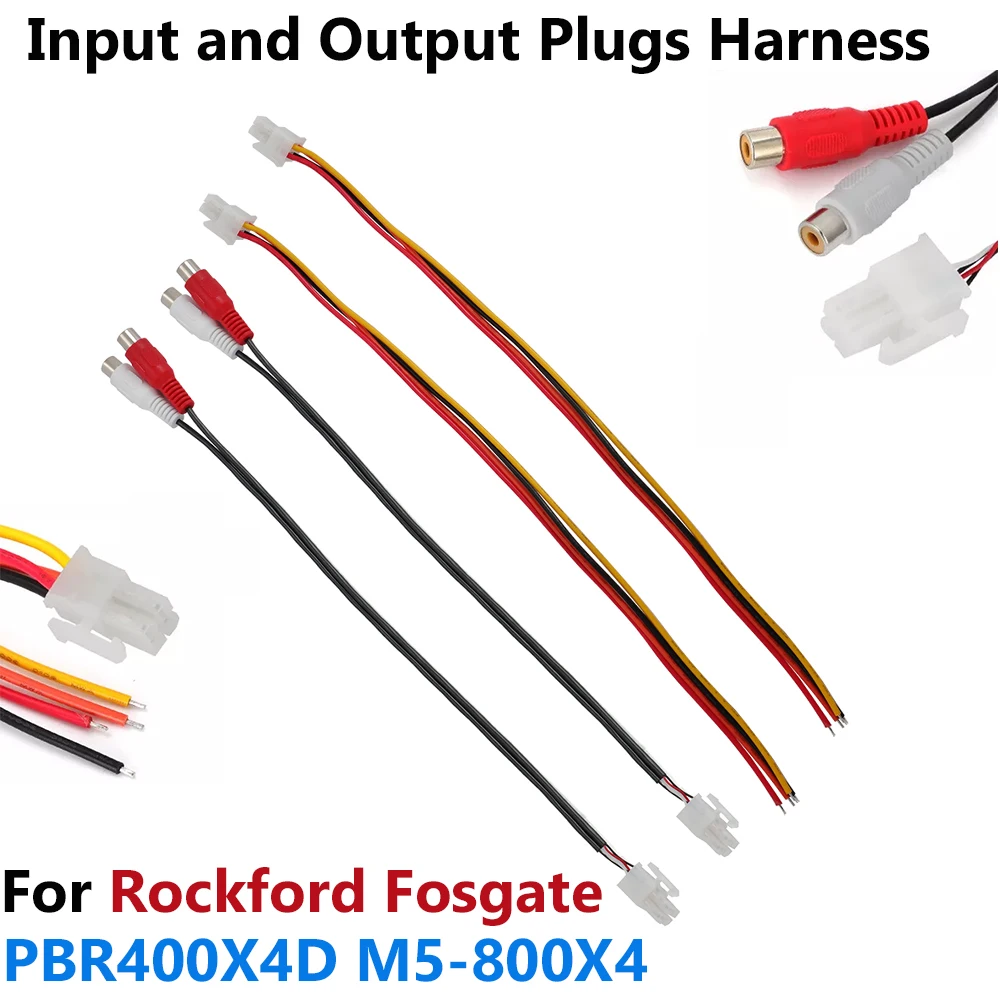 For Rockford Fosgate Set of Plugs Harness Input and Output PBR400X4D, M5-800X4