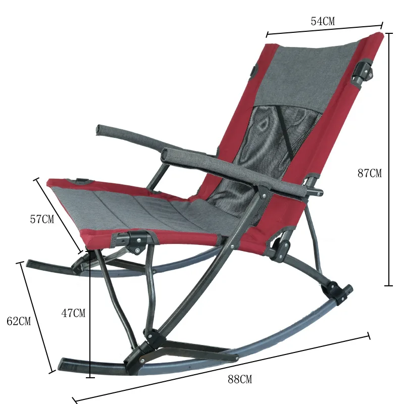 

Custom Wholesale Portable Folding Fishing Camping Outdoor Lawn Travel Picnic Beach Folding Rocking Chair