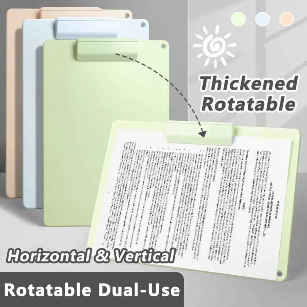 

Durable PP A4 Clipboard Rotatable Dual-Use File Folder Portable Document Holder Gift
