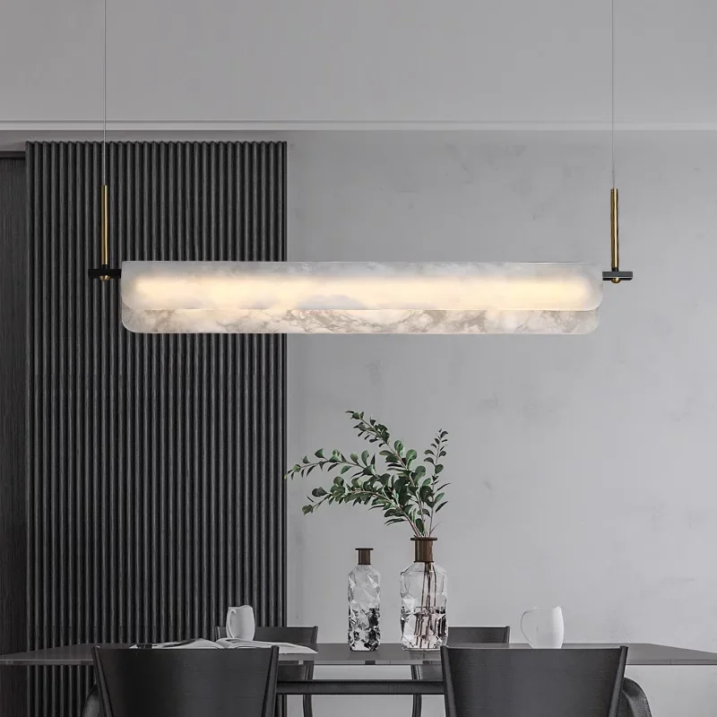 Nordic Spanish Snowflake Marble Lamp Round Square Copper Black Lustre 3 Color Dimmable For Living Dining Ceilings