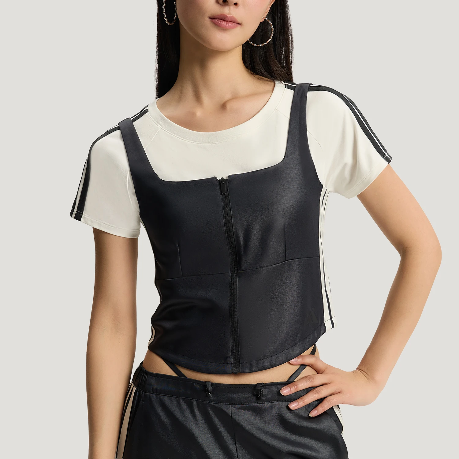 Adidas genuine DANCE VEST women's zipper vest T-shirt KX8900