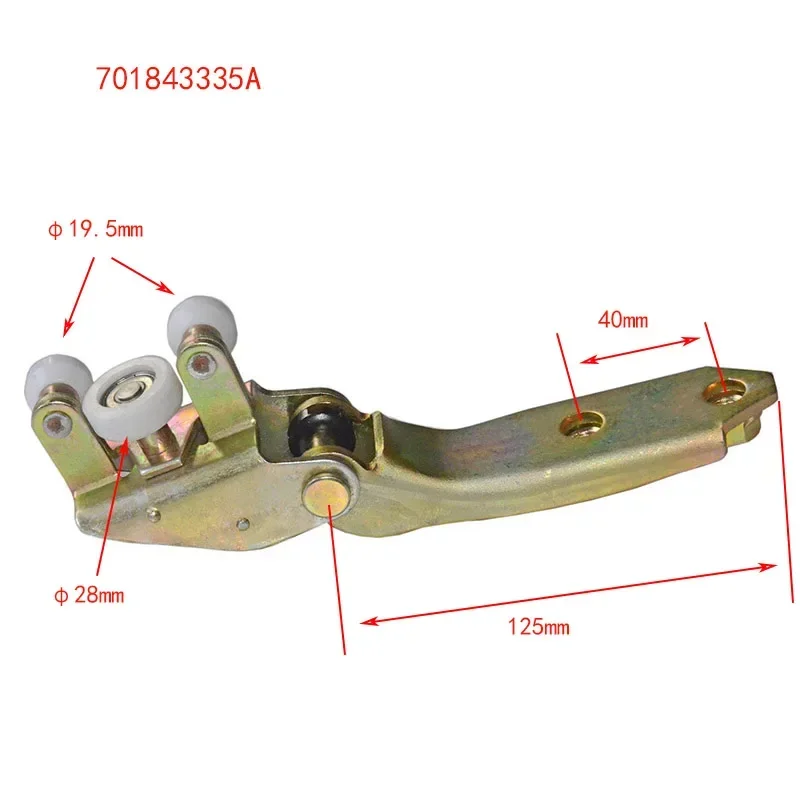 1 Set of Sliding Door Hinge Pulleys for VW TRANSPORTER T4 for The Upper Middle and Lower Rolling Guides of The Left Sliding Door