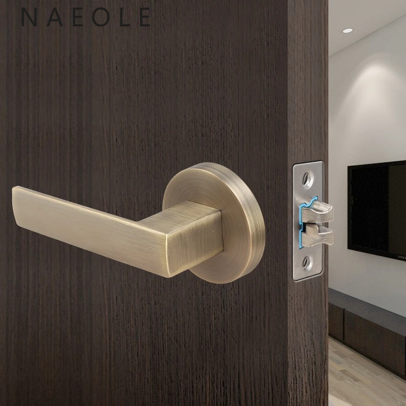 

Keyless and Lockless, Interior Door Handle Lock with Core/pin for Bedroom Heavy-duty Door Lock Handle Kit, Safety Door Accessory