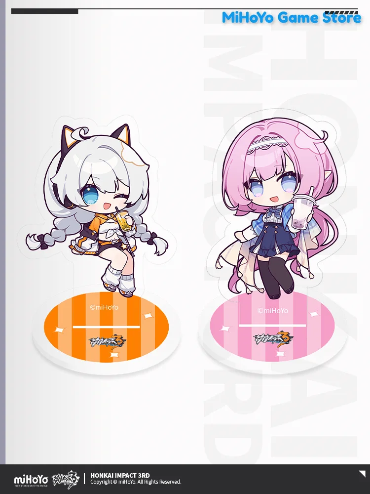 Honkai Impact 3 Official Genuine Q-version Character Theme Kiana Elysia Beautiful Encounter Theme Series Acrylic Ornament Set