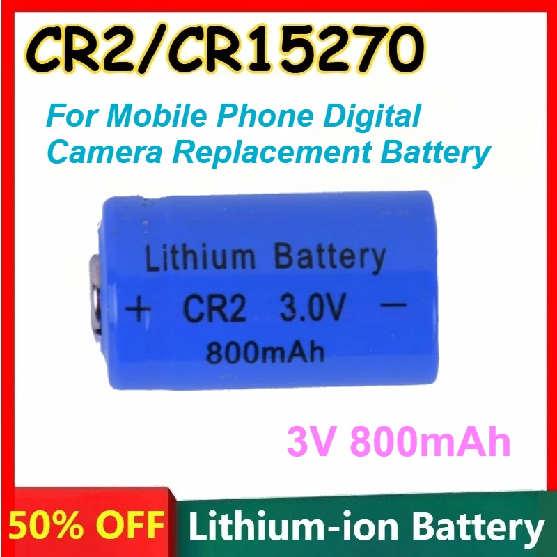 

20pcs 800mAh 3V Lithium Manganese CR2 CR15270 Disposable Lithium Battery for Mobile Phone Digital Camera Replacement Battery