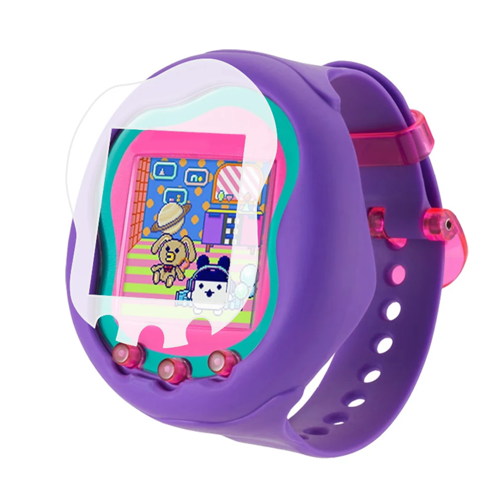 2 Pcs ฟิล์มหน้าจอ Anti-Scratch PET/TPU หน้าจอป้องกันฟิล์มป้องกันลายนิ้วมือสําหรับ Tamagotchi Uni Band สัตว์เลี้ยงอุปกรณ์เสริม