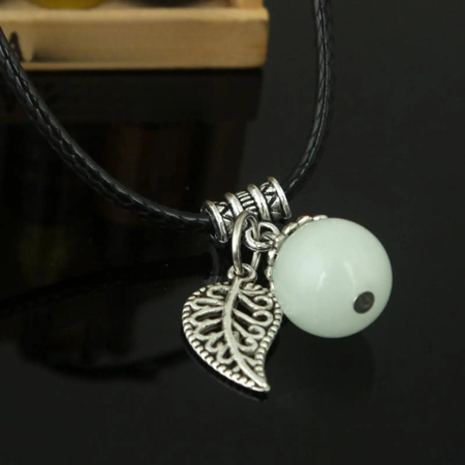 Pendant Necklace PU Leather Necklace for Family Members Adults Couples