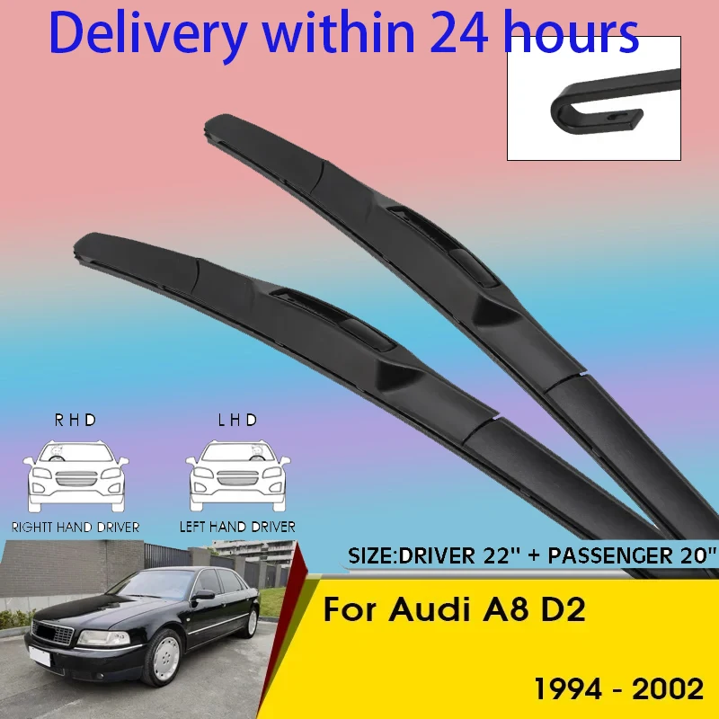 

Car Wiper Blades For Audi A8 D2 1994-1999 2000 2001 2002 Windshield Windscreen Front Window Blades 22"+20" Car Accessories