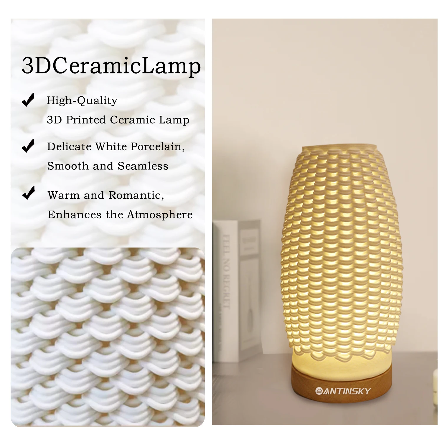 

ANTINSKY CeramicLamp D0005 3D модель печати настольный орнамент прикроватная лампа креативное украшение для дома и стола