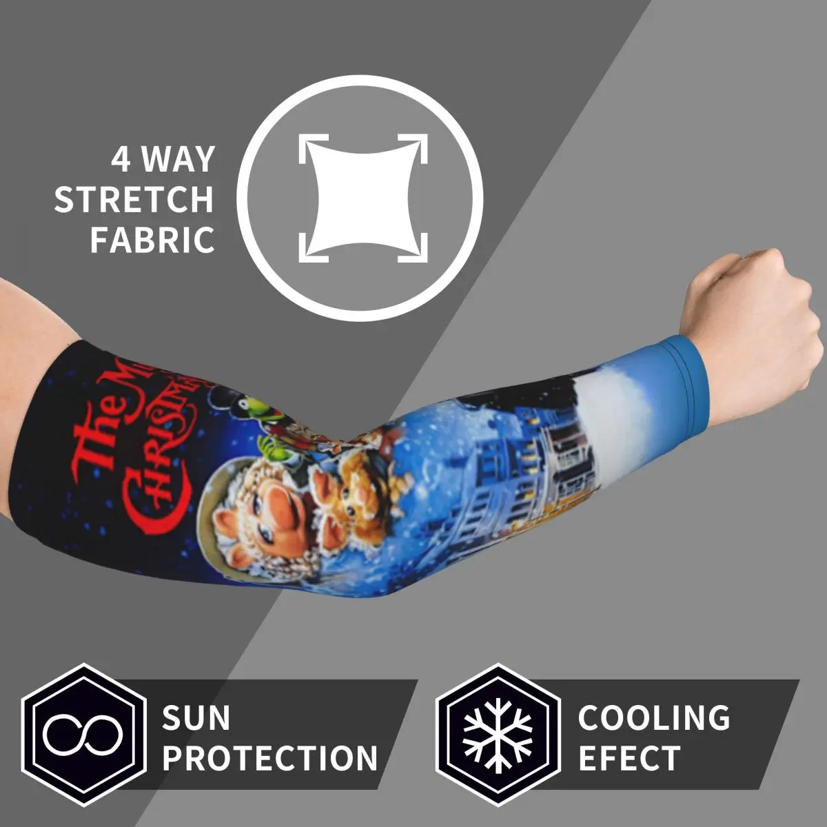 Muppet Рождественская керол рукава для мужчин и женщин защита от солнца и ультрафиолета татуировка прикрытие спорт охлаждение велосипед