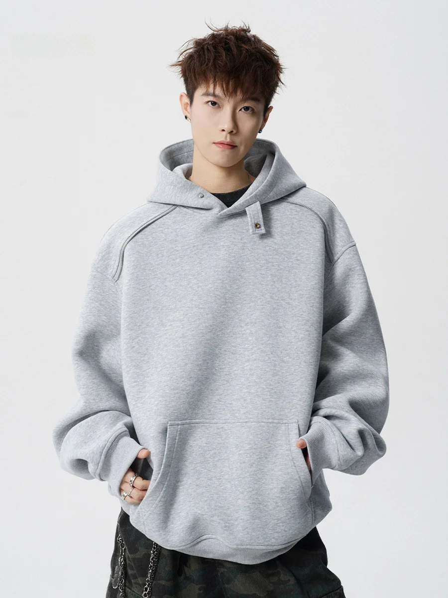 

Мужская толстовка Heavyweight с капюшоном, весна 2026, новая модель на молнии, Cleanfit Jaet, повседневная, с длинным рукавом, из полиэфирного волокна, комфортная в носке