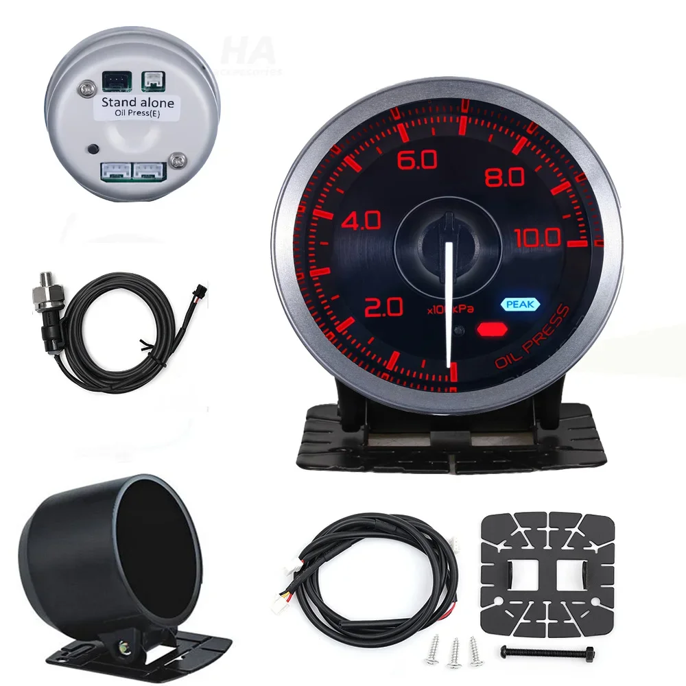 HA 60mm Auto-Messgerät, eigenständiges Display, 7 Farben, Def I Advance A1, Öldruck, Turbo-Boost, EGT, Abgastemperatur, Drehzahlmesser, Wasser- und Öltemperatur – Detail 11