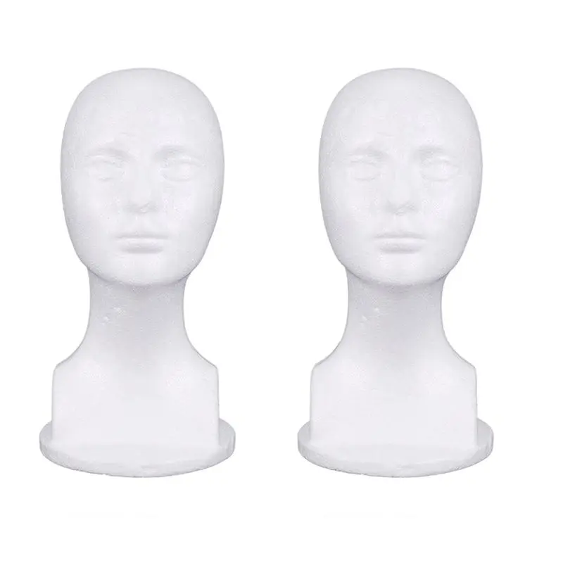

Hot Trend-6X Styrofoam Mannequin Foam Head Model Glasses Hat Wig Display Stand