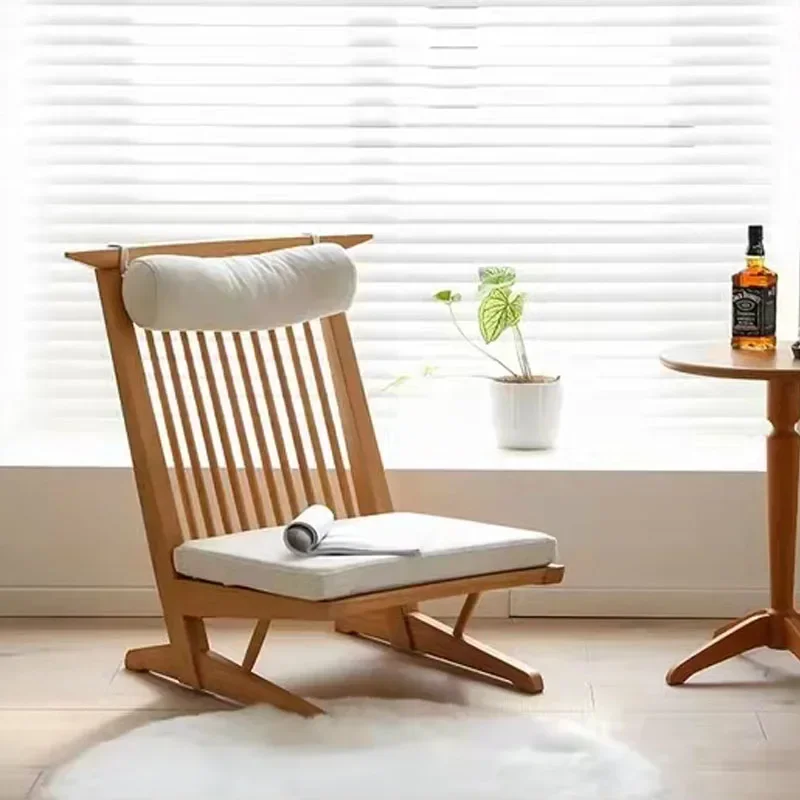 

A Quiet Solid Wood Casual Single Chair Designer Nakajima Hashimoto Homestay Living Room Lazy Sof