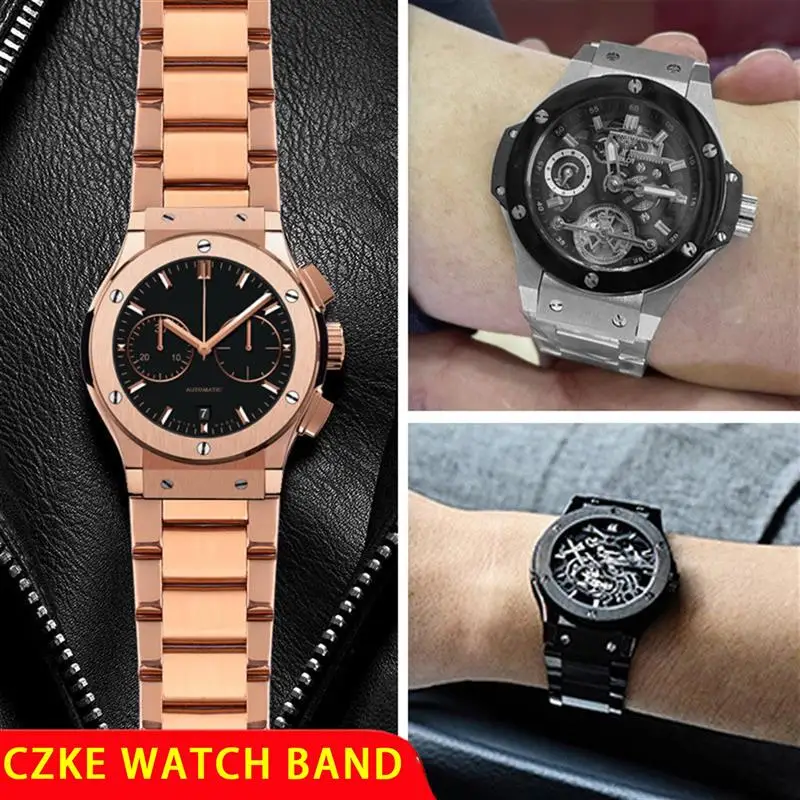 Ремешок из нержавеющей стали 316L для мужских и женских часов Hublot Big Bang 27x19 мм 23x17 21x1 3