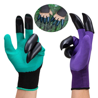 Horticultural Gloves with Claws Digging Gloves Garden Vegetable Flower Garden Planting Stab Resistant Protective Latex Gloves