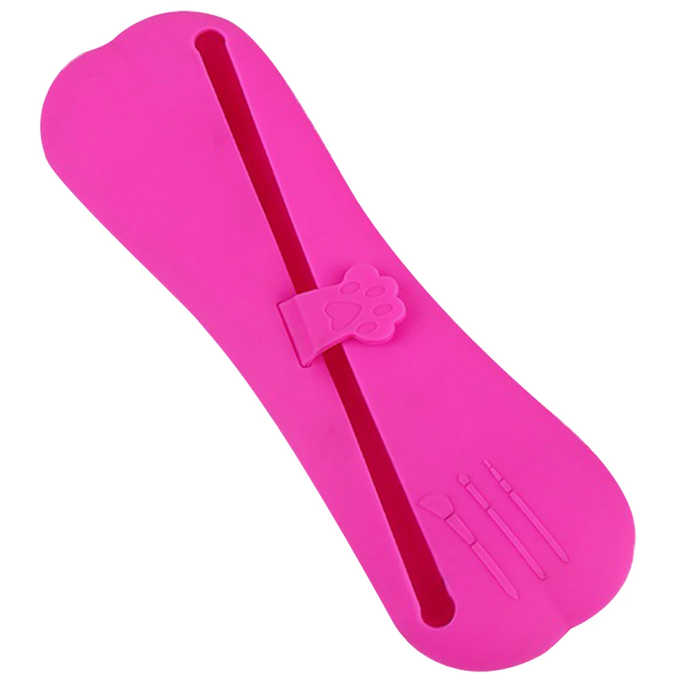 

Silicone Makeup Brush Holder Lightweight Compact Design Travel Business Trip Storage Bag Brush Case Organizer