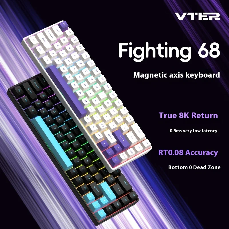 Feker Fighting68 Magnetic Switch Mechanical Keyboard 8K Wired 8000Hz Gaming Keyboard Valorant Gamer PC Customized Accessories