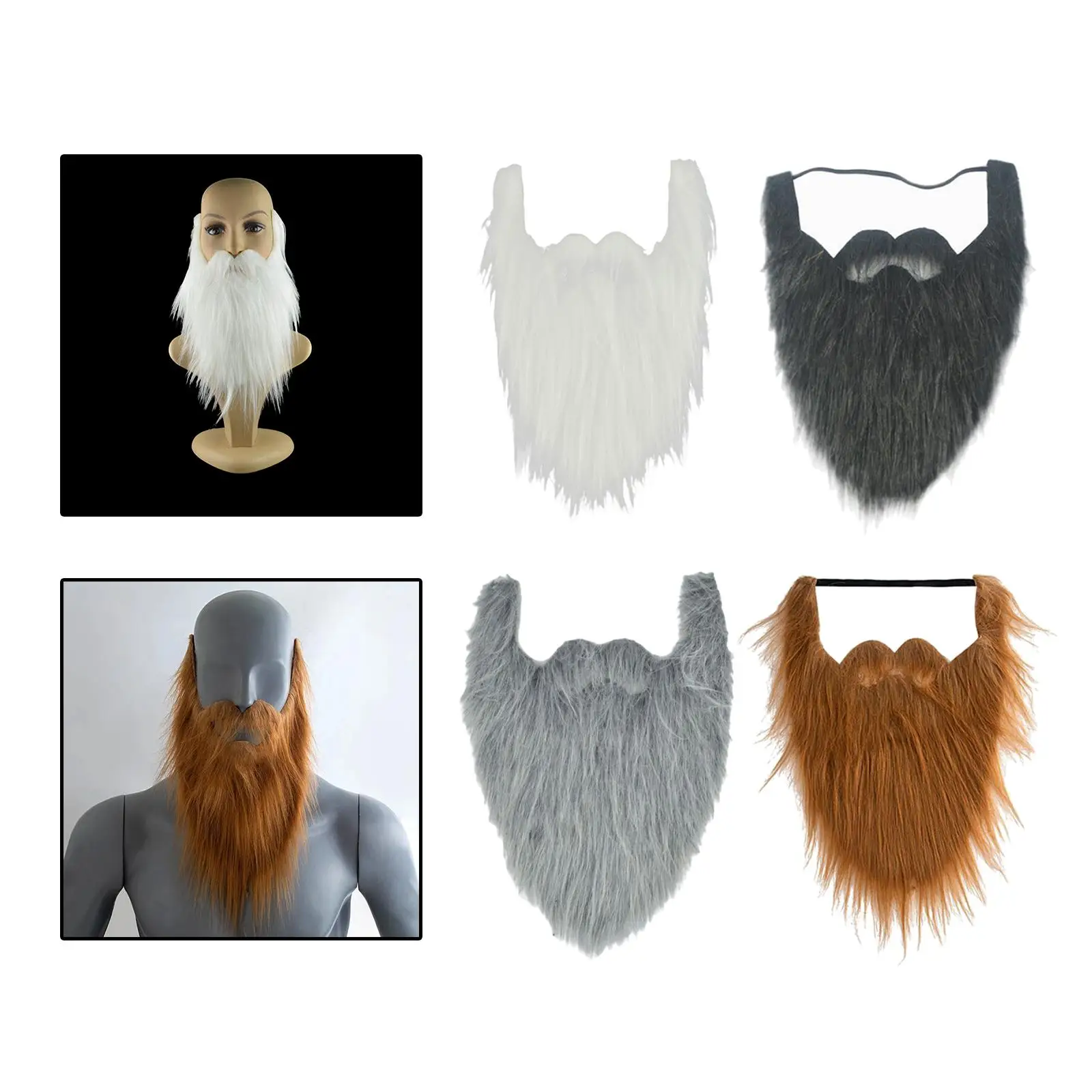 Grappige snorren kostuum cosplay lange valse baard gezichtshaar voor rekwisieten fancy dress carnaval thema podiumvoorstelling unisex kinderen