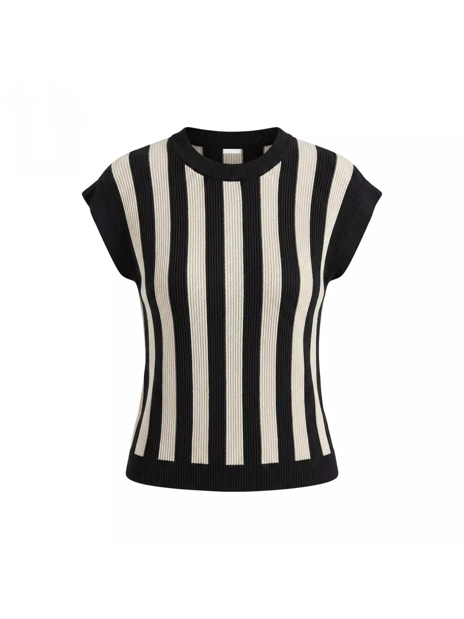 

Новая женская футболка на весну-лето: свободная, в полоску, с круглым вырезом, повседневная, универсальная, стройнящая, простая, в корейском стиле, дышащая, из полиэстера.