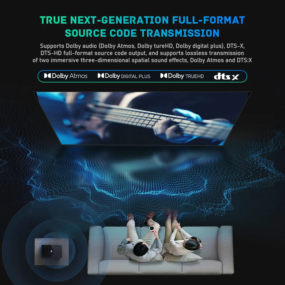 KINHANK K9 Android TV Box 8K ISO BDMV Amlogic S928X-K 4GB 64GB Dolby Vision Atmos HDR10 + Set Top Box Wifi6 مع مشغل مونتاج