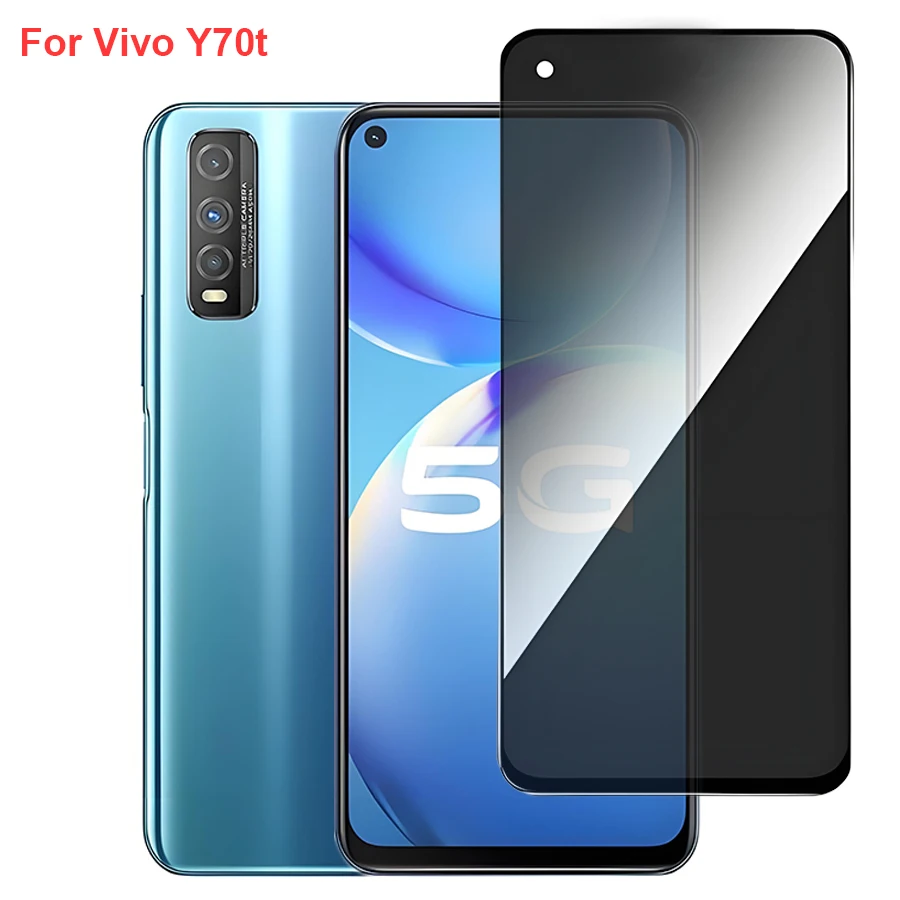 

For Vivo Y70t V2002A Anti Spy Privacy Tempered Glass Screen Protector Compatible For VivoY70t Full Cover Screen Phone Film