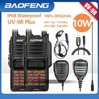 2Pcs Baofeng UV-9R Plus Dual Band 136-174/400-520MHz IP68 Waterproof Ham Radio BF-UV9R Walkie Talkie Long Range Station UV5R