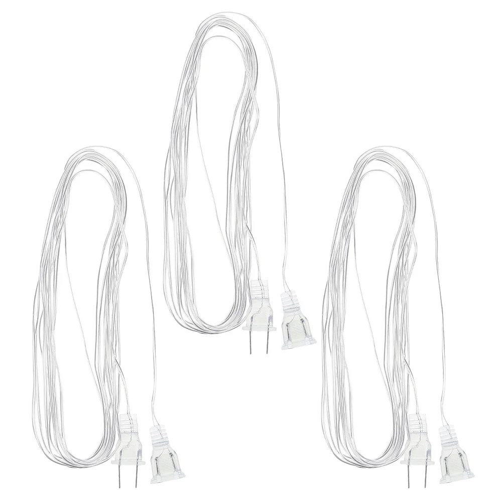 

3pcs Clear Extension Cord For Led Light Strip Curtain Lamp Wire Christmas Light Extender String Fairy Lights Decor Party Diy