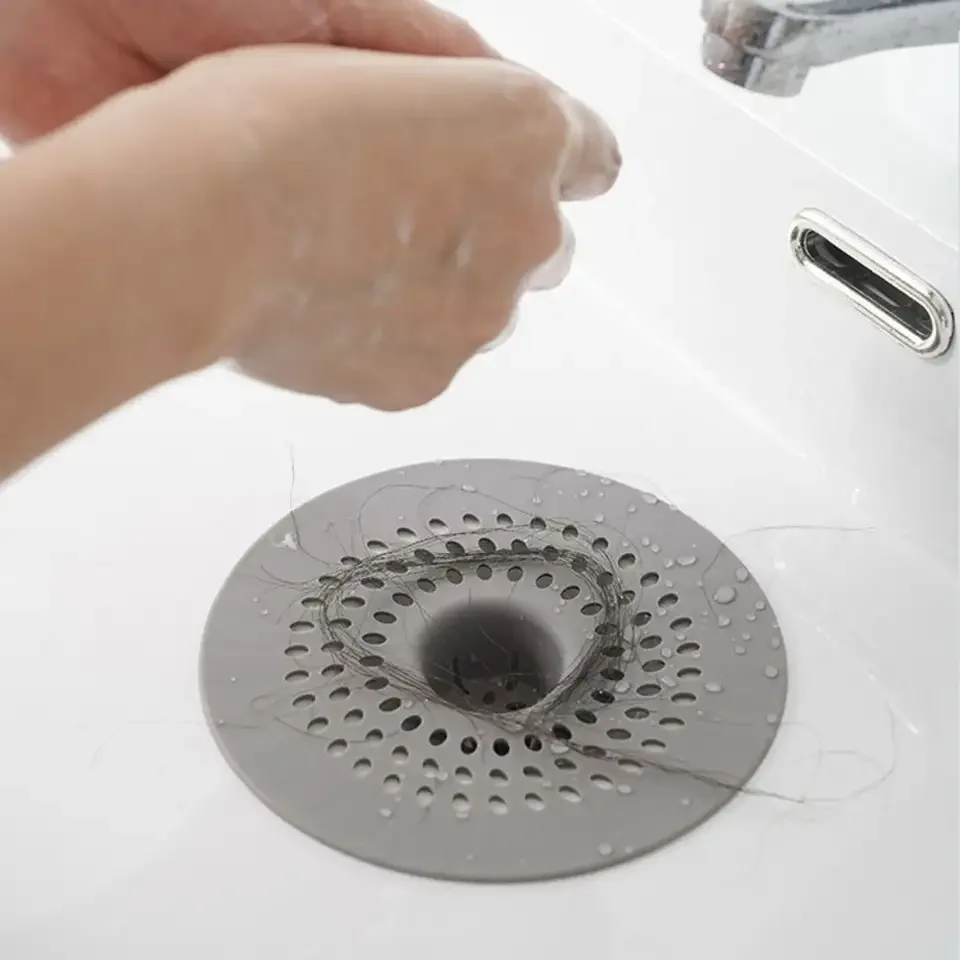 

Round Silicone Floor Drain Toilet Sink Filter Kitchen Sink Drain Opening Bathroom Floor Drain Cover Anti Clog Hair Filter 3PCS