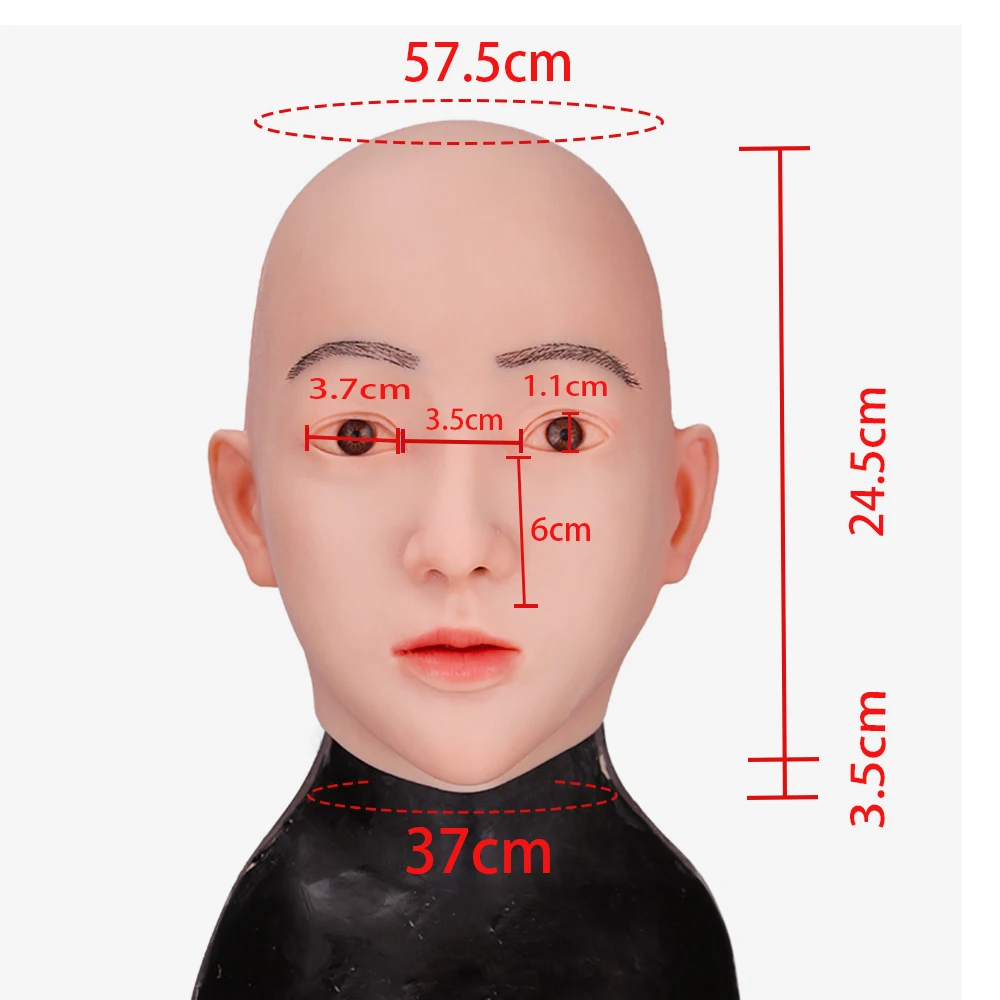 AJ-WOMEN Cosplay accessory Silicone Head Cover Makeup Crossdresser Beauty Mask Collection Male to Female silicone cosplay mask