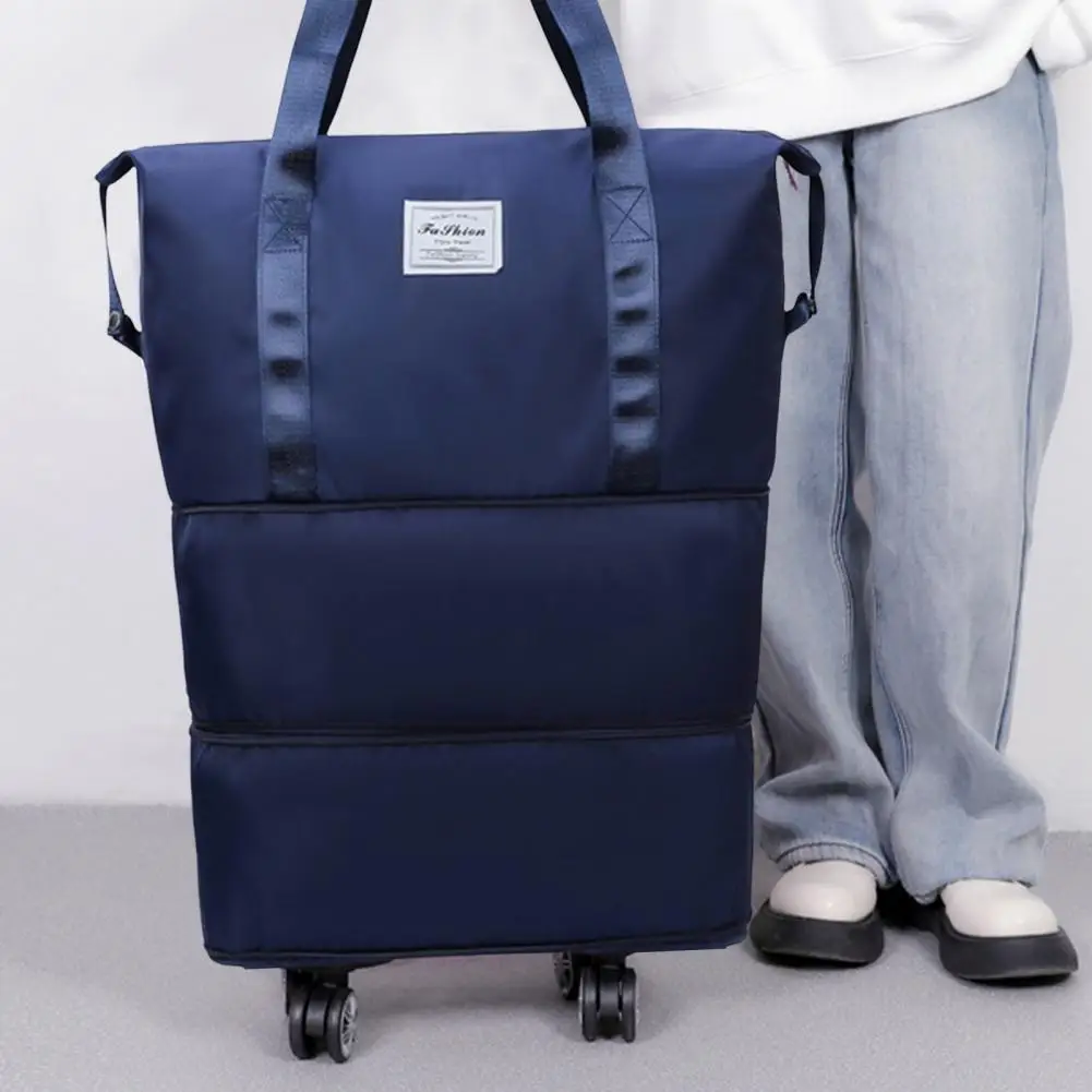 Bolsa de lona de viaje con ruedas desmontables, bolsa de lona enrollable expandible con ruedas, Maleta impermeable para viaje