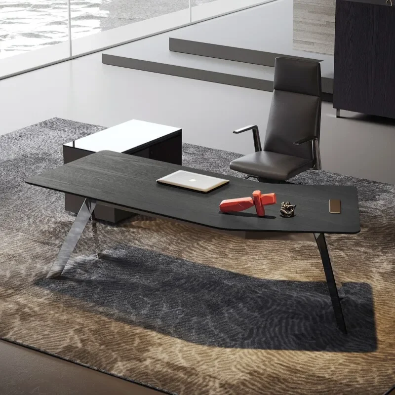 Black stainless steel desk