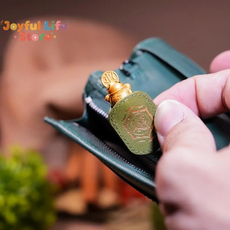 Hot Fengshui Healthy Turtle Wallet Charm Money-biting Turtle Ornaments Decor With 