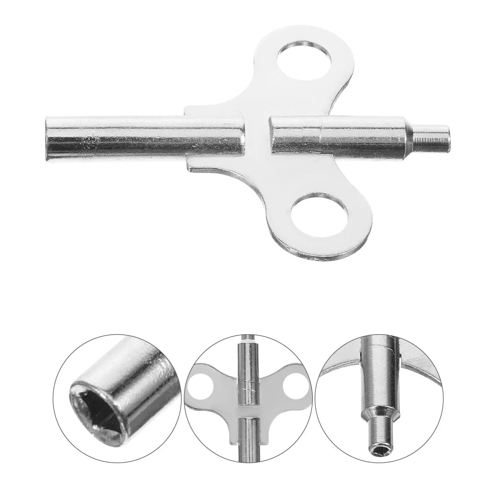 2 Pcs Steel Metal Durable Sturdy Winding Key Clock Keys Tool Vintage Clock Maintenance Accessories Repairing Clock Winders Metal