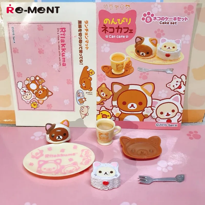 

Re Ment 2026 Action Figure Blind Box Original Rilakkuma Nonbiri Neko Cat Cafe Series Miniature Scene Toy Ornament Birthday Gift