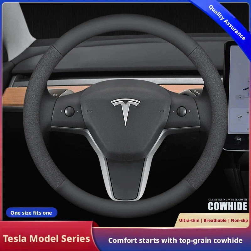 Car Steering Wheel Cover Is Suitable for Tesla Model 3 Model Y Model X Model S Car Handlebar Cover