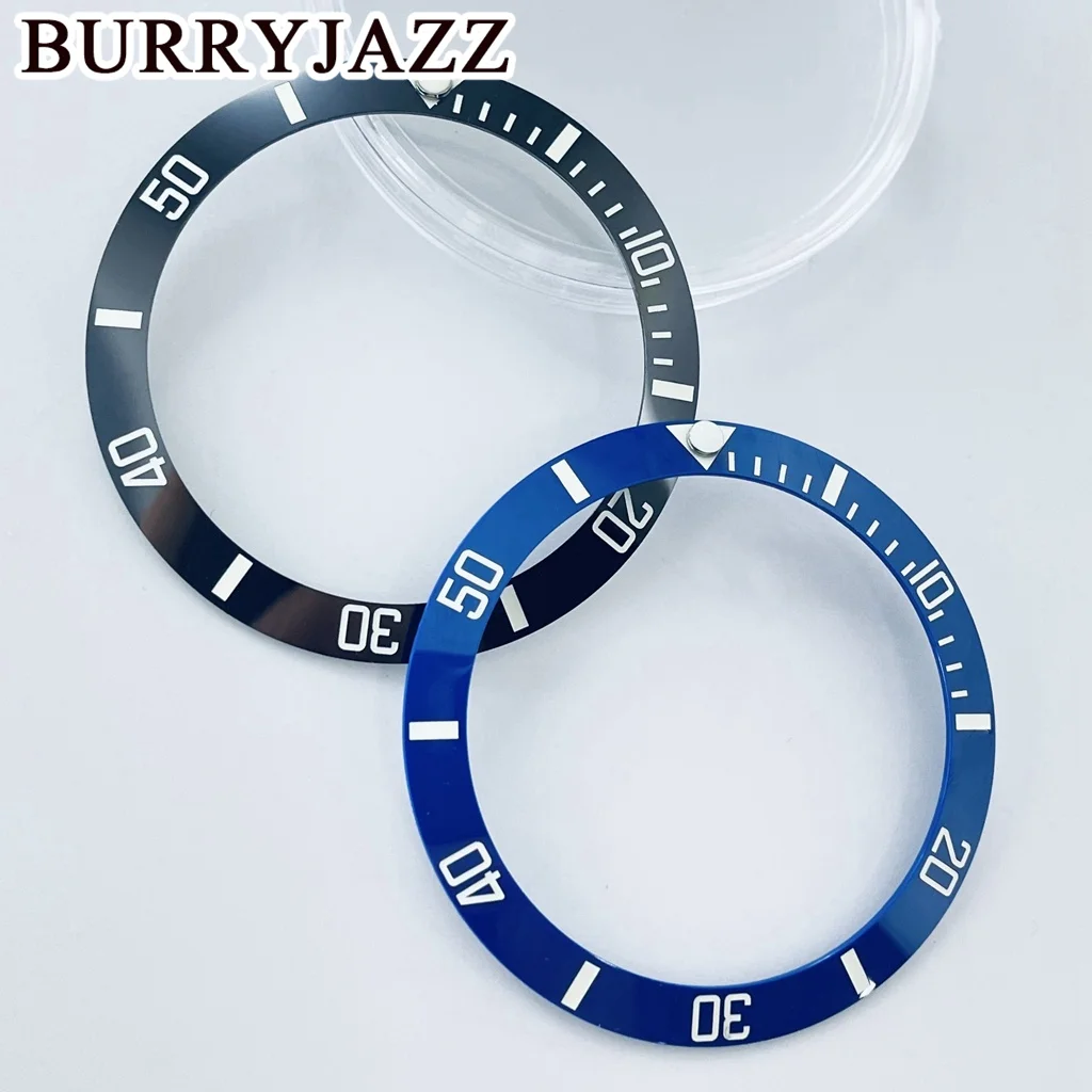 Burryjazz-38 mm発光セラミックリング、gmtダイバーズスタイルウォッチベゼルインサート、40mmウォッチケース、ダイビングアクセサリー